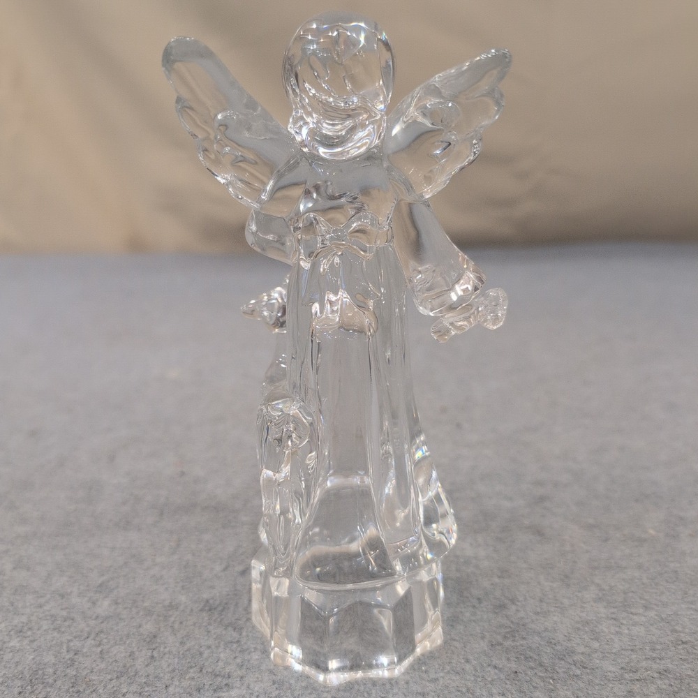Mikasa Lead Crystal Herald Collection Angelic Harmony Angel with Deer Figurine - Picture 3 of 5